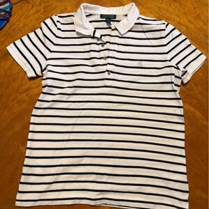 Ralph Lauren Classic Black and White Striped Polo